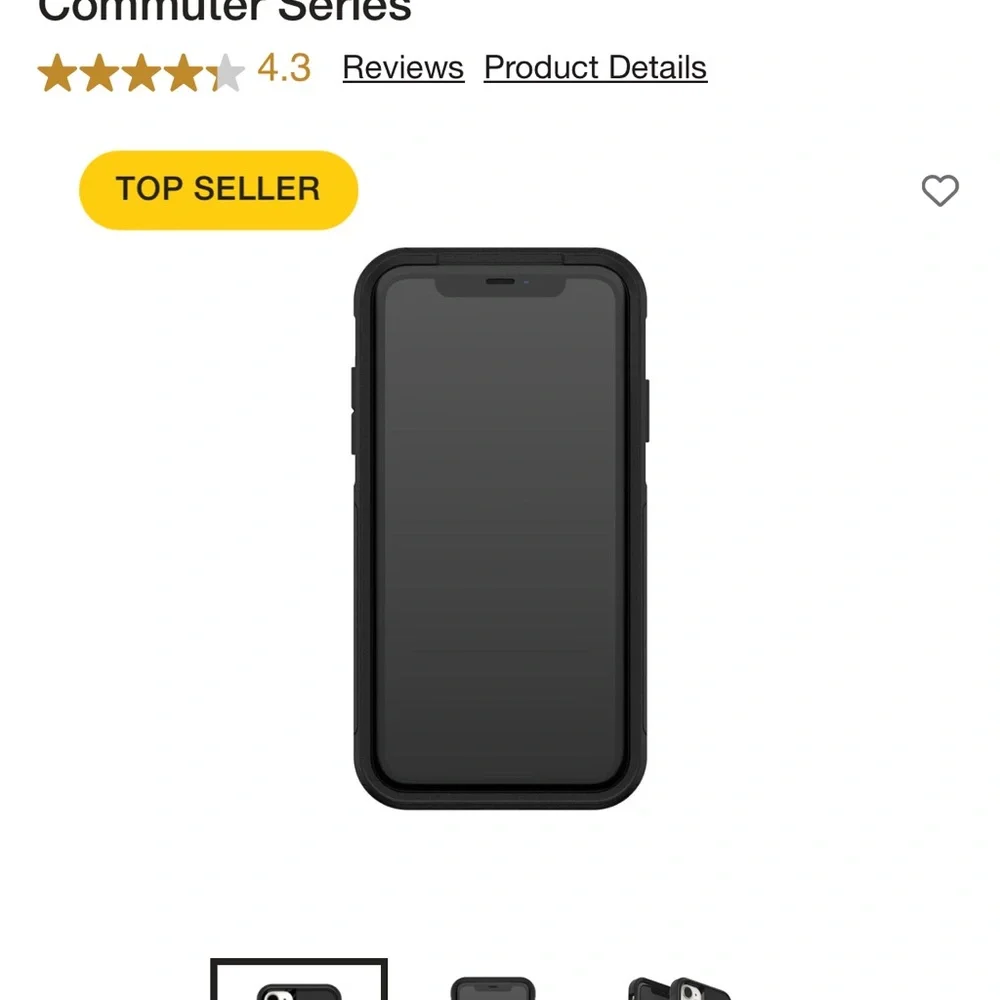 OtterBox Black Commuter Defender Series Case for iPhone 11 + Holster Pixel 4